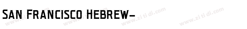 San Francisco Hebrew字体转换